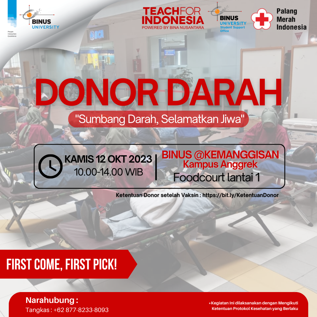 Donor Darah BINUS @Kemanggisan - Kampus Anggrek